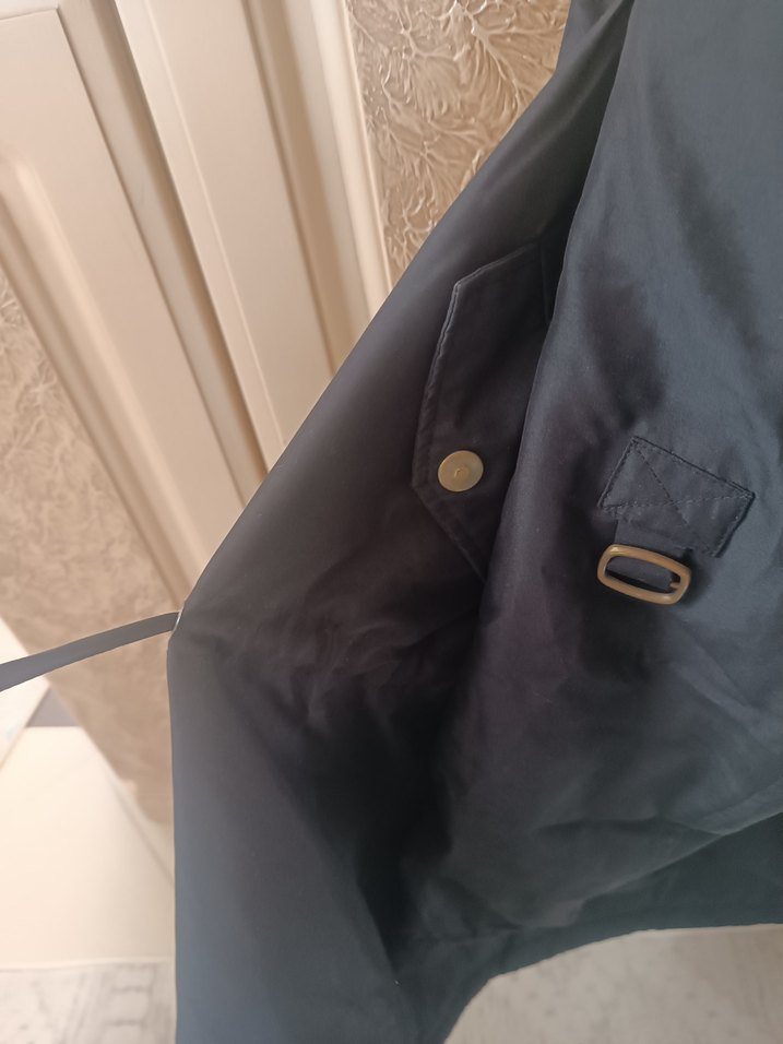 siyah Düğmeli Uzun Kollu Kadın mont - Görsel 5