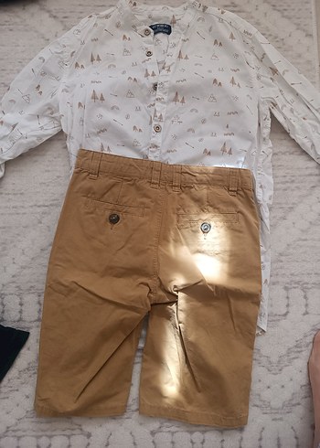 Bej Düğmeli Erkek erkek Kısa Kollu Takım - Görsel 5