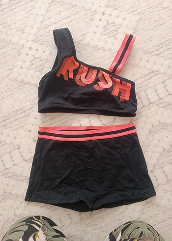 kız Çocuk Renkli Askılı Mayo ve Şort - Görsel 6