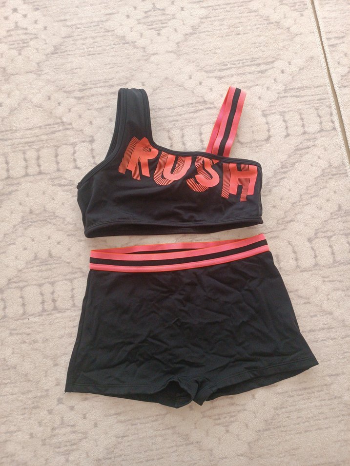 kız Çocuk Renkli Askılı Mayo ve Şort - Görsel 4