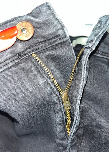 Gri Kadın Normal Paça Denim Pantolon - Görsel 3