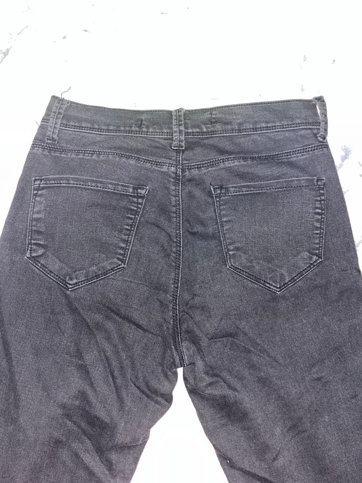 Gri Kadın Normal Paça Denim Pantolon - Görsel 5