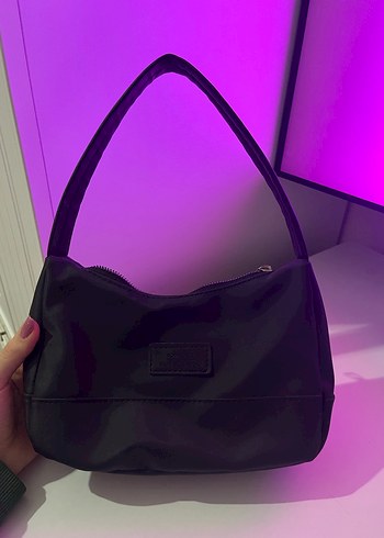 Siyah Minimalist Kadın Omuz Çantası - Görsel 2