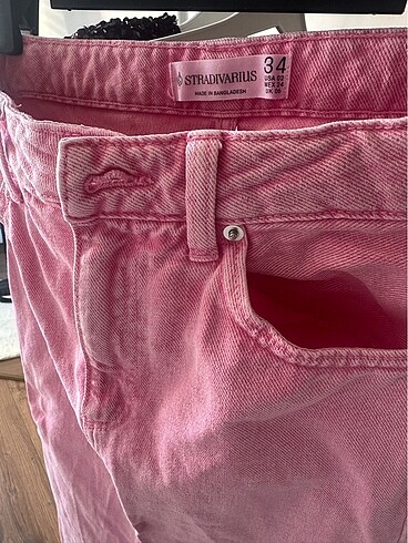 Stradivarius pembe uzun etek