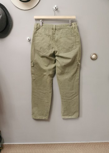Denim&Co Bej Kadın Midi Pamuk Kumaş Pantolon