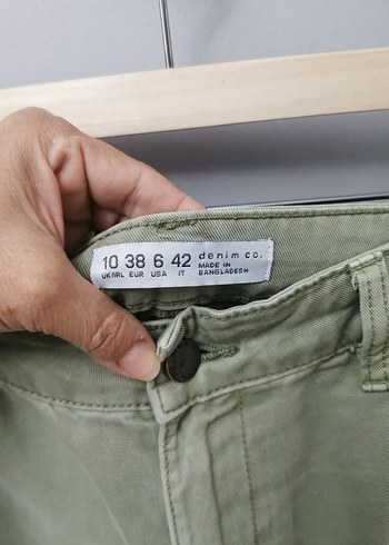 m Beden Bej Kadın Midi Pamuk Kumaş Pantolon