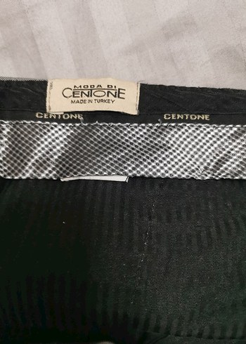 48 Beden Gri Kemerli Regular Fit Keten Erkek Pantolon - Görsel 7