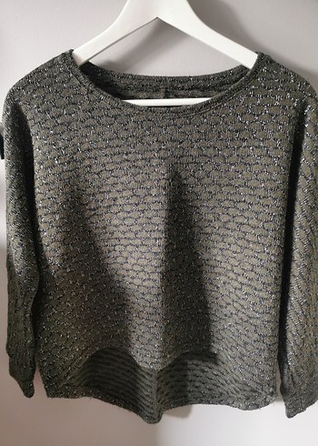 Gri Zincir Detaylı Bohem Kadın Kazak - Görsel 5