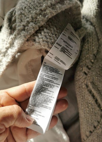 Bohem Tarz Gri Örgü Kadın Kazak - Görsel 7