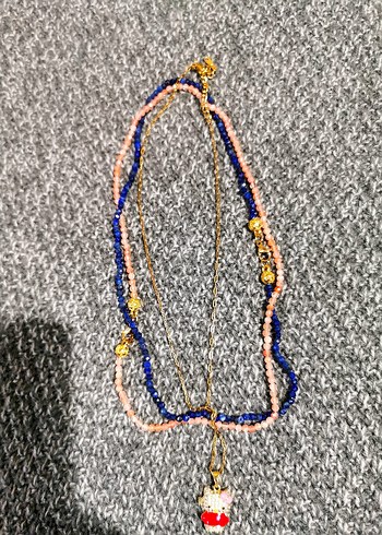 Lapis Lazuli Renkli Bohem Kadın Kolye - Görsel 5