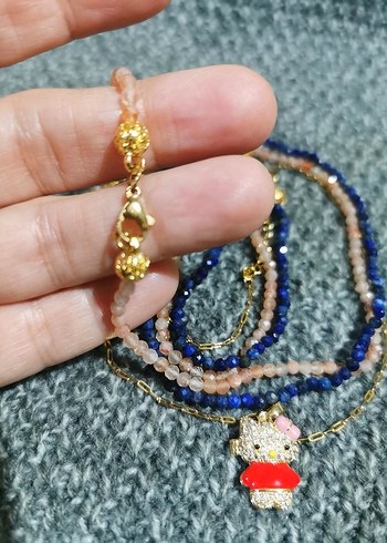 Lapis Lazuli Renkli Bohem Kadın Kolye - Görsel 4