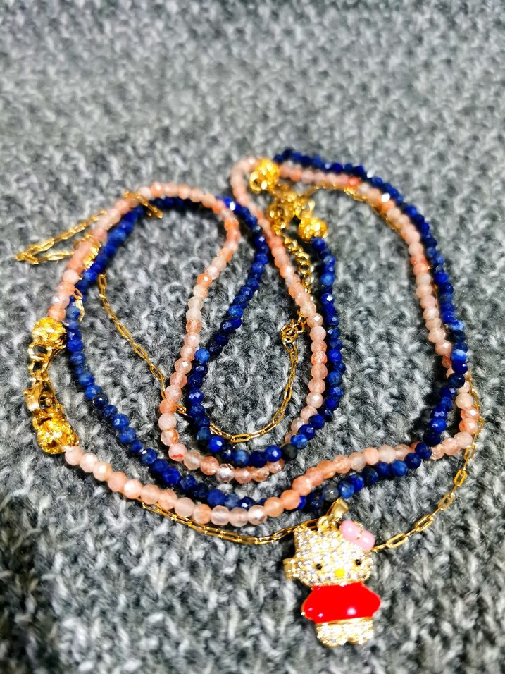 Lapis Lazuli Renkli Bohem Kadın Kolye - Görsel 2