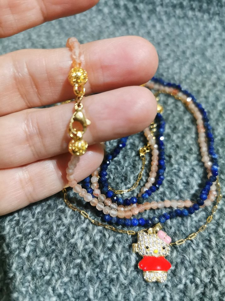 Lapis Lazuli Renkli Bohem Kadın Kolye - Görsel 4