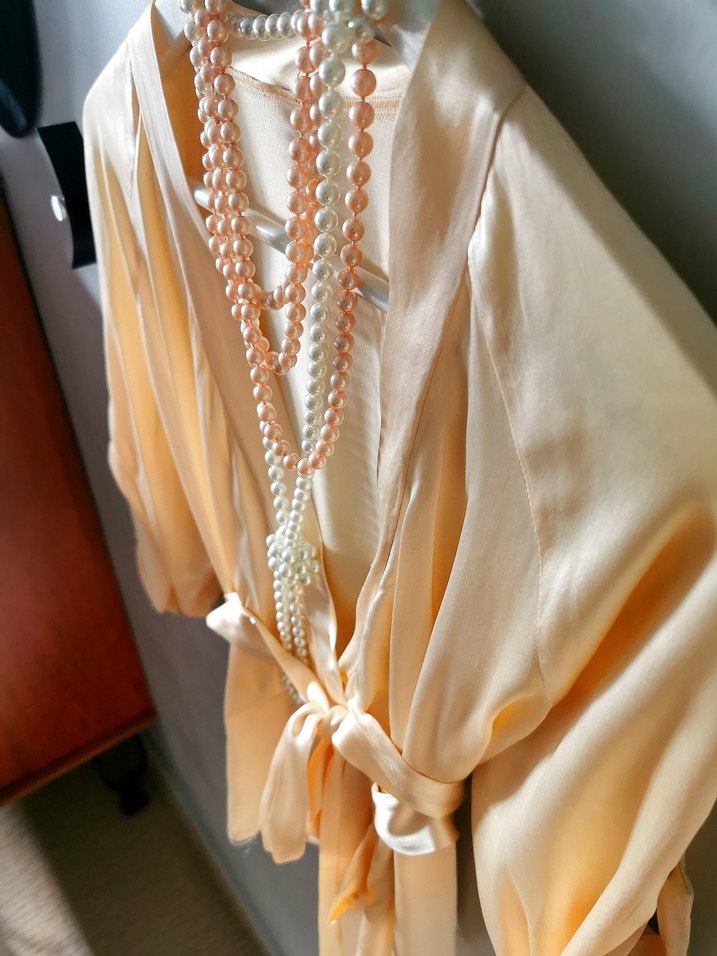 Bohem Tarzda Uzun Bej Kadın Bluz - Görsel 4