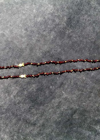 Orj KanTaşı Özel Tasarım Bordo Kolye - Görsel 4