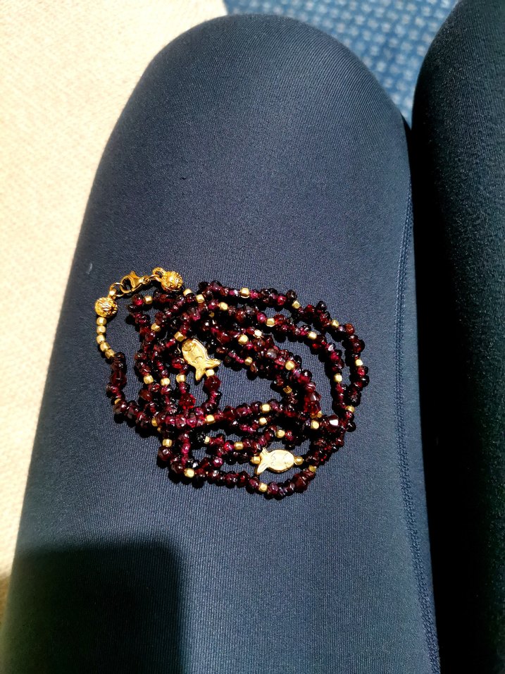 Orj KanTaşı Özel Tasarım Bordo Kolye - Görsel 3