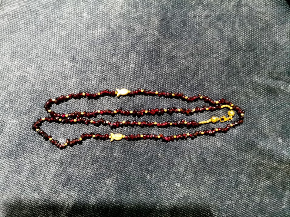 Orj KanTaşı Özel Tasarım Bordo Kolye - Görsel 5