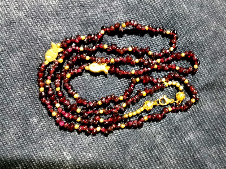 Orj KanTaşı Özel Tasarım Bordo Kolye - Görsel 2