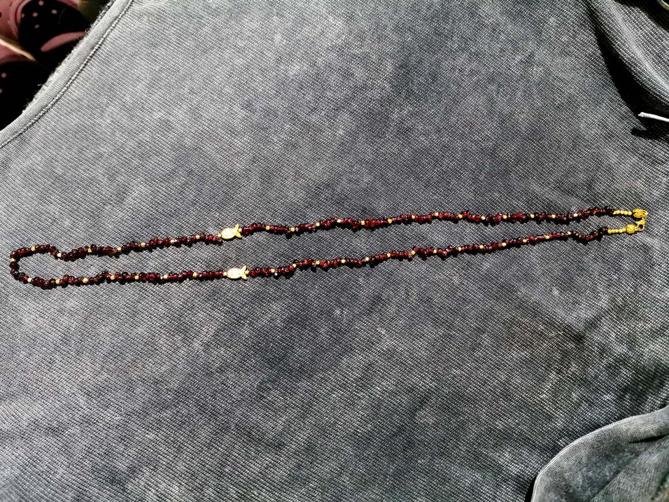 Orj KanTaşı Özel Tasarım Bordo Kolye - Görsel 4