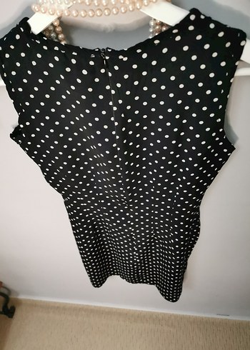 İnci Detaylı Puantiyeli Uzun Elbise - Görsel 5