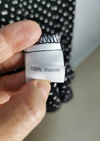 İnci Detaylı Puantiyeli Uzun Elbise - Görsel 8