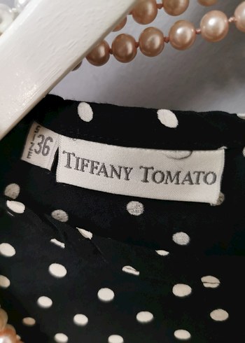 İnci Detaylı Puantiyeli Uzun Elbise - Görsel 4