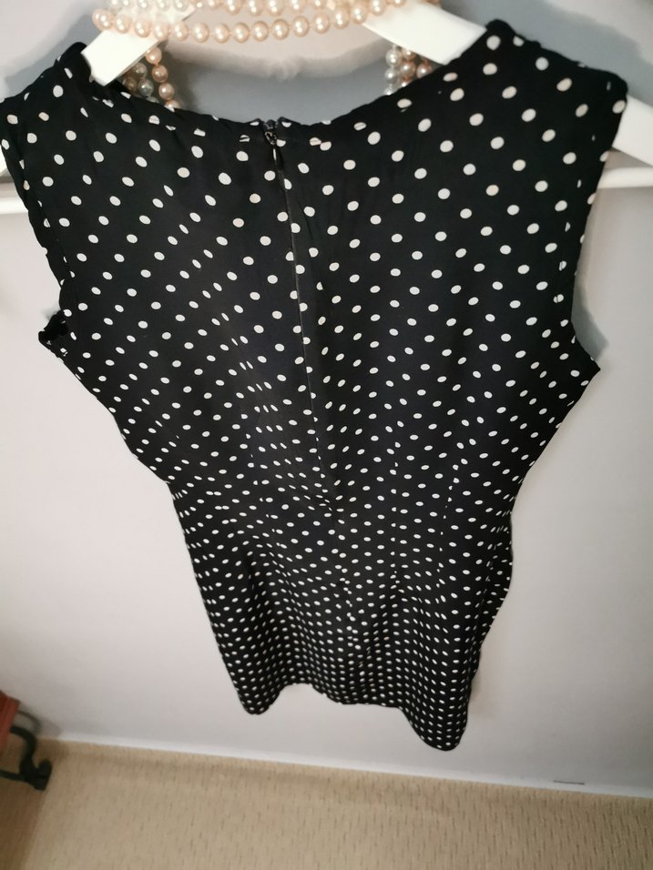 İnci Detaylı Puantiyeli Uzun Elbise - Görsel 5