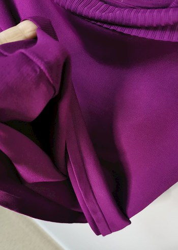 Mor Zincir Detaylı Kayık Yaka Kadın Kazak - Görsel 6