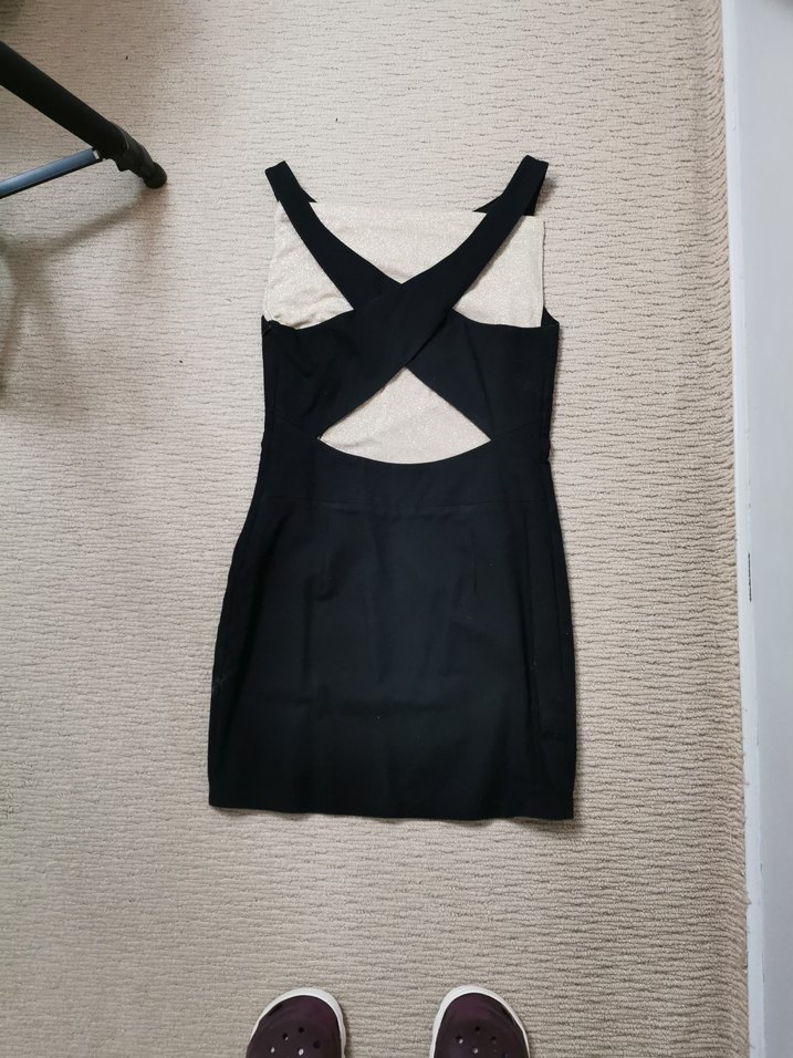 İnci Detaylı Siyah Uzun Abiye Elbise - Görsel 3