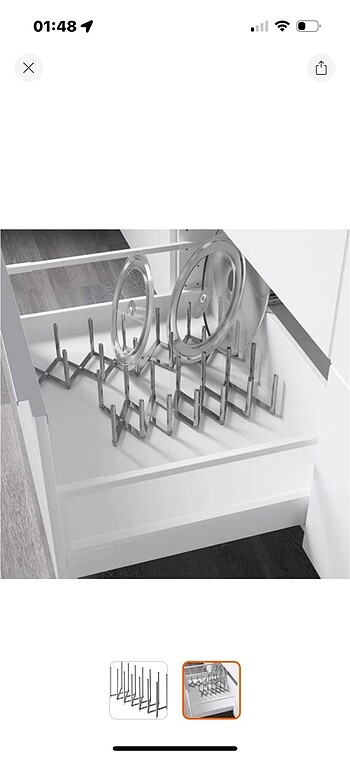 Ikea İkea tencere organizer
