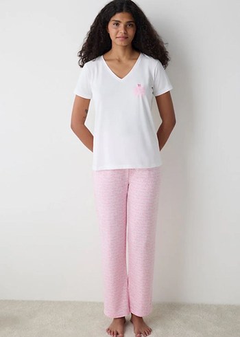 Penti Pinkish Pantolon Açık Pembe Pijama Takımı - Görsel 4