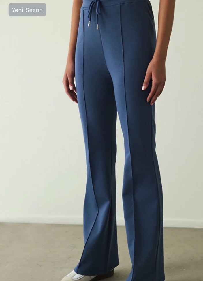 Penti İndigo Nervour Yüksek Bel Slim Fit İspanyol Paça Pantolon - Görsel 4