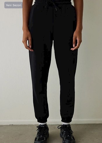 Penti Siyah Yüksek Bel Bağcıklı Jogger Eşofman Altı - Görsel 4