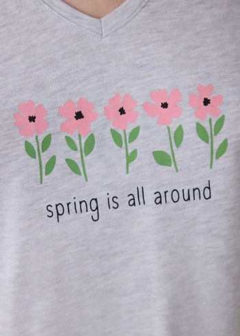 Penti Spring Time Kapri Çok Renkli Pijama Takımı - Görsel 4