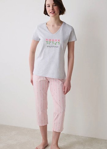 Penti Spring Time Kapri Çok Renkli Pijama Takımı - Görsel 2