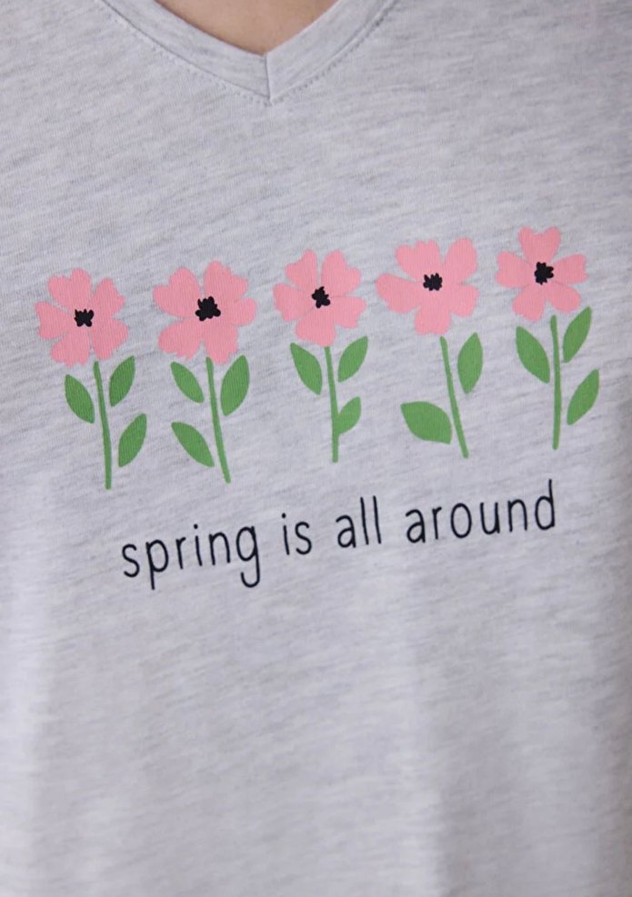 Penti Spring Time Kapri Çok Renkli Pijama Takımı - Görsel 4