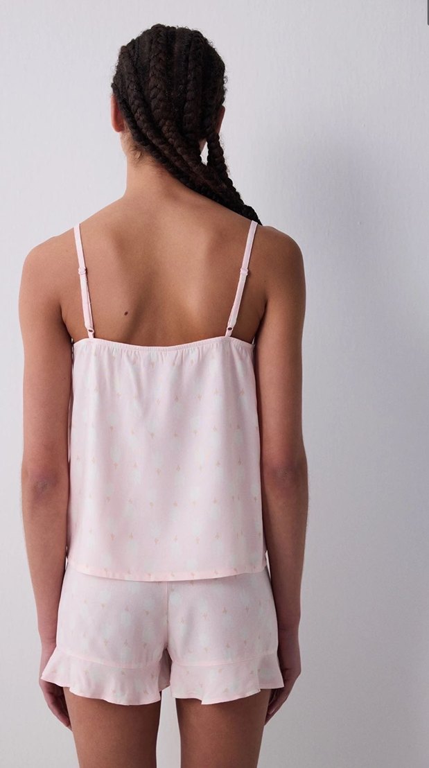 Penti Tulips Şortlu Açık Pembe Pijama Takımı - Görsel 5