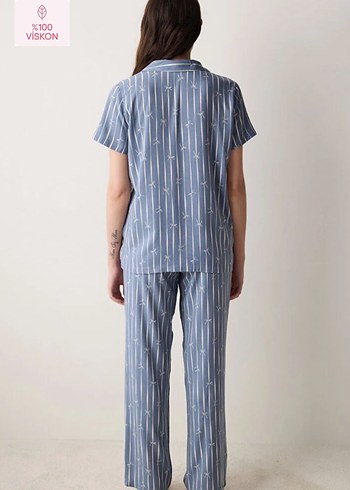 Penti Freya Gömlek Pantolon Gri Pijama Takımı - Görsel 6