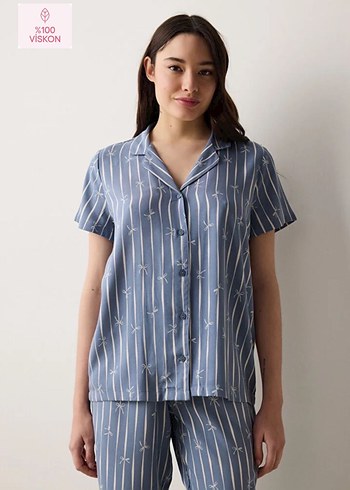 Penti Freya Gömlek Pantolon Gri Pijama Takımı - Görsel 4