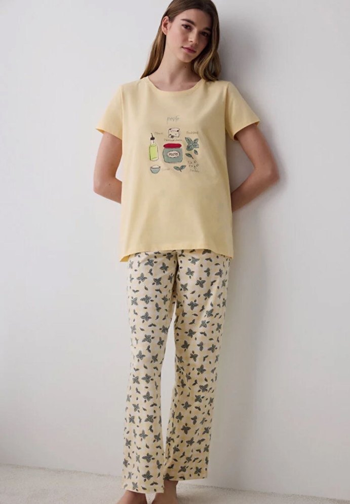 Penti Pesto Sarı Pantolon Pijama Takımı - Görsel 4