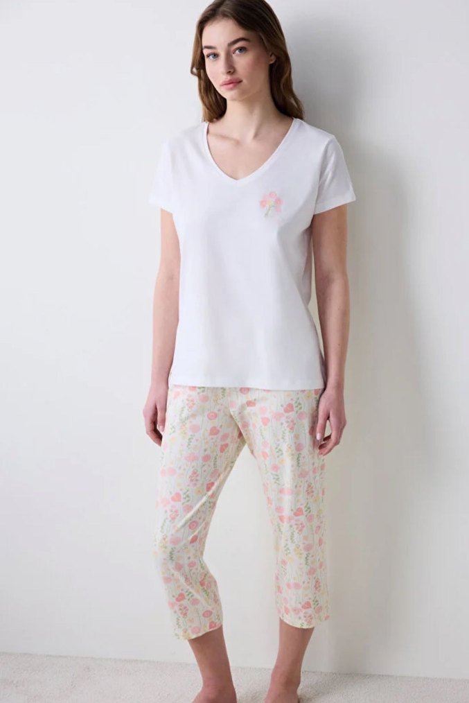 Penti Cute Çok Renkli Kapri Pijama Takımı - Görsel 3