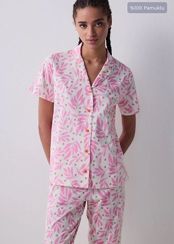 Penti Rhea Pamuklu Gömlek Pantolon Pijama Takımı - Görsel 4
