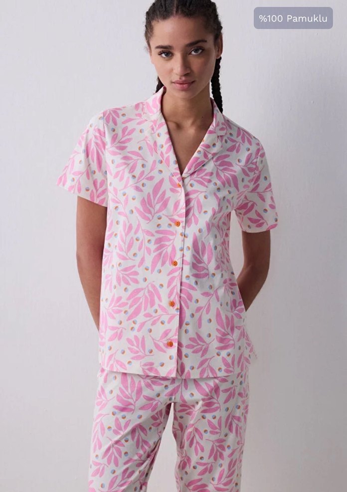Penti Rhea Pamuklu Gömlek Pantolon Pijama Takımı - Görsel 4