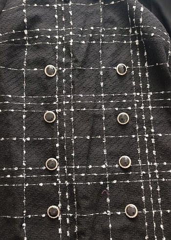 Siyah Kareli Uzun Kollu kısa  Elbise - Görsel 2