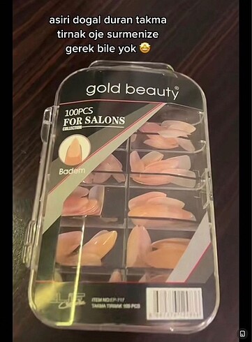 gold beauty takma tırnak 717