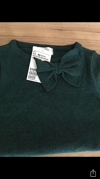 18-24 Ay Beden yeşil Renk h&m kız çocuk elbise