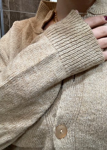 Bej Kadın Triko hırka - Görsel 3