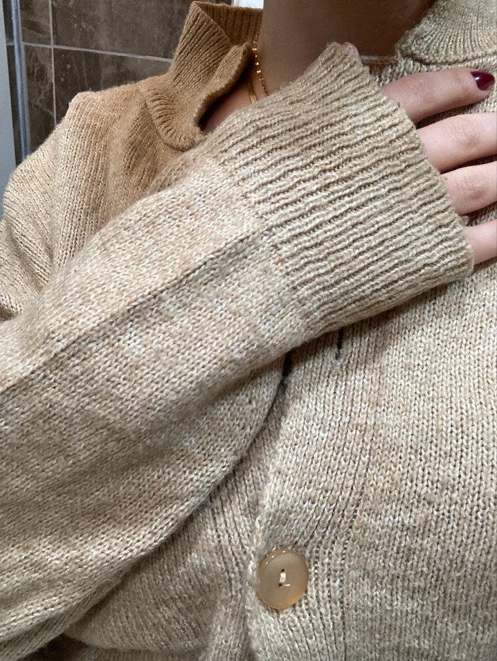 Bej Kadın Triko hırka - Görsel 3