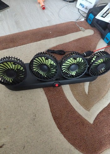 Renkli Katlanabilir Araç Fanı 12V Diger - Görsel 2