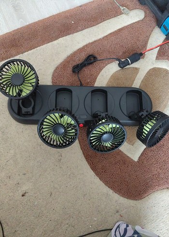 Renkli Katlanabilir Araç Fanı 12V Diger - Görsel 3